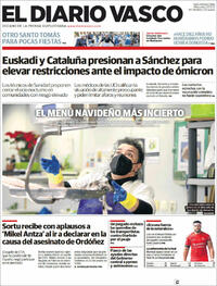 Portada El Diario Vasco 2021-12-22