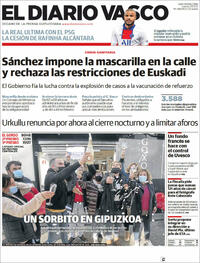 Portada El Diario Vasco 2021-12-23