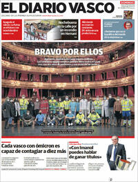 Portada El Diario Vasco 2021-12-26