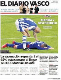 Portada El Diario Vasco 2021-04-27