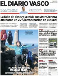 Portada El Diario Vasco 2021-05-27