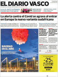 Portada El Diario Vasco 2021-11-27