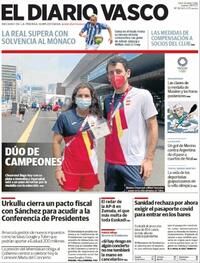 Portada El Diario Vasco 2021-07-29