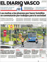 Portada El Diario Vasco 2021-09-29