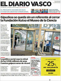 Portada El Diario Vasco 2021-10-30