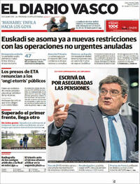 Portada El Diario Vasco 2021-11-30