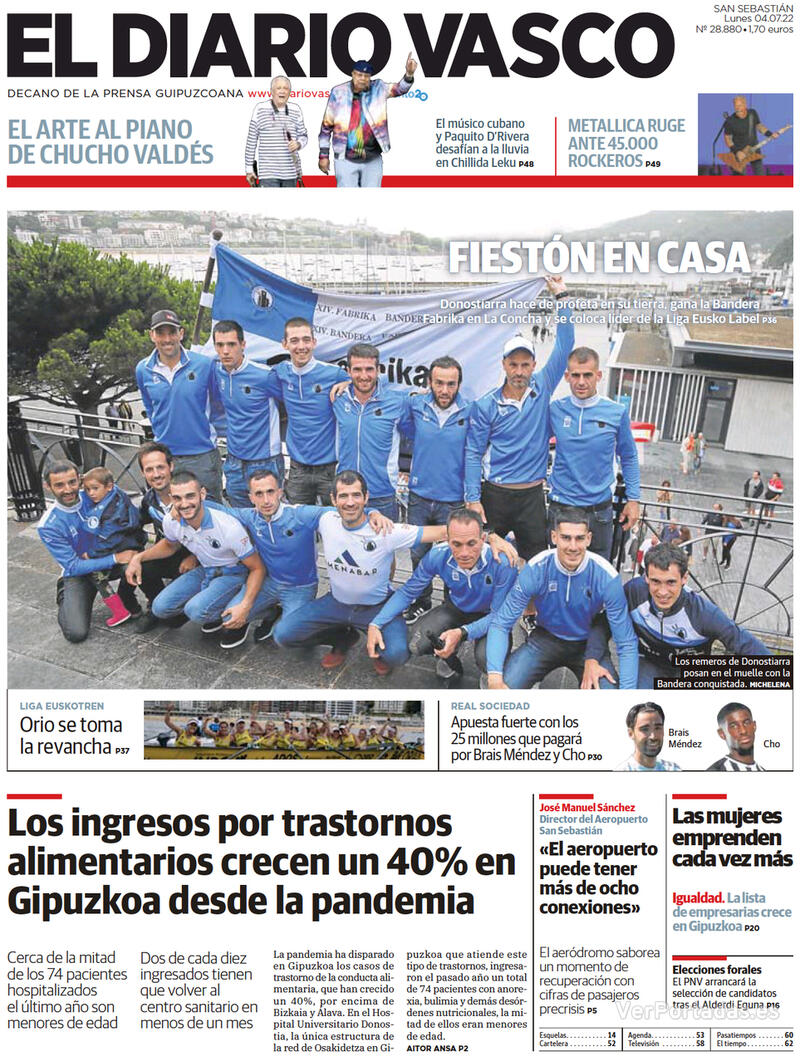 Portada El Diario Vasco 2022-07-05