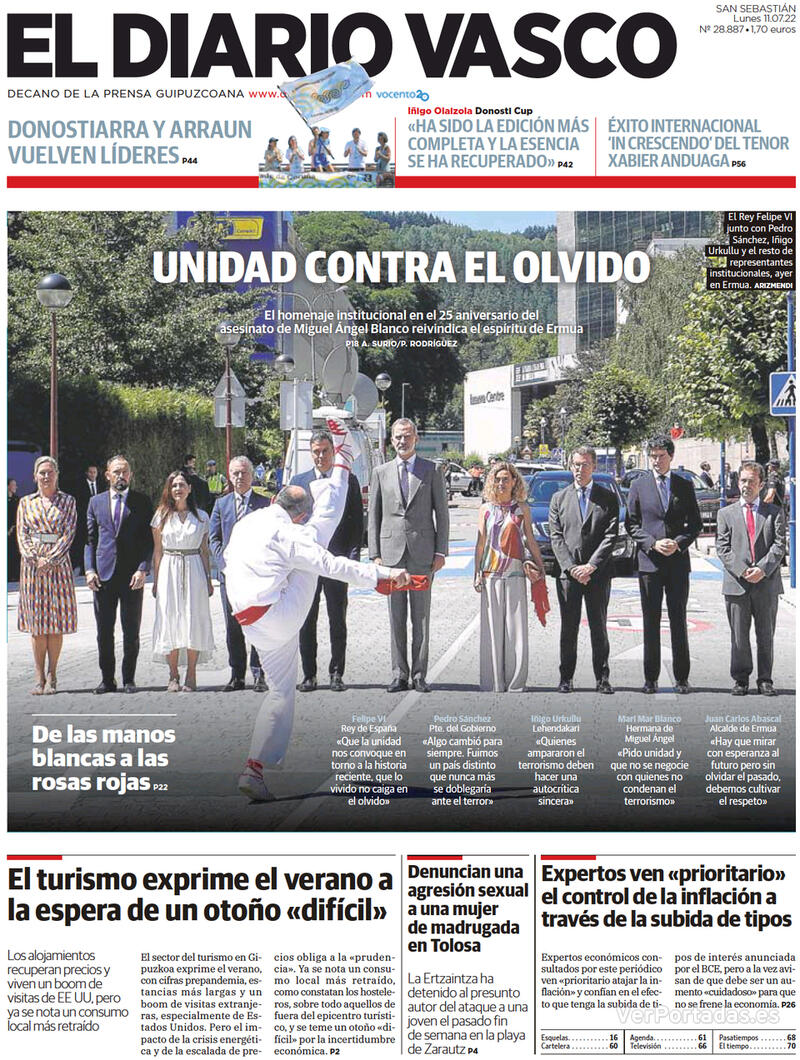 Portada El Diario Vasco 2022-07-12