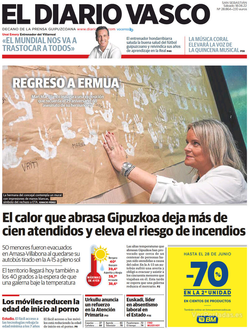 Portada El Diario Vasco 2022-06-19