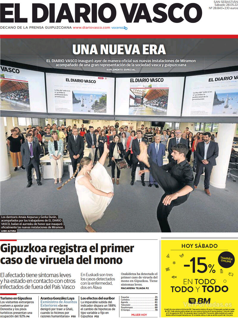 Portada El Diario Vasco 2022-05-29