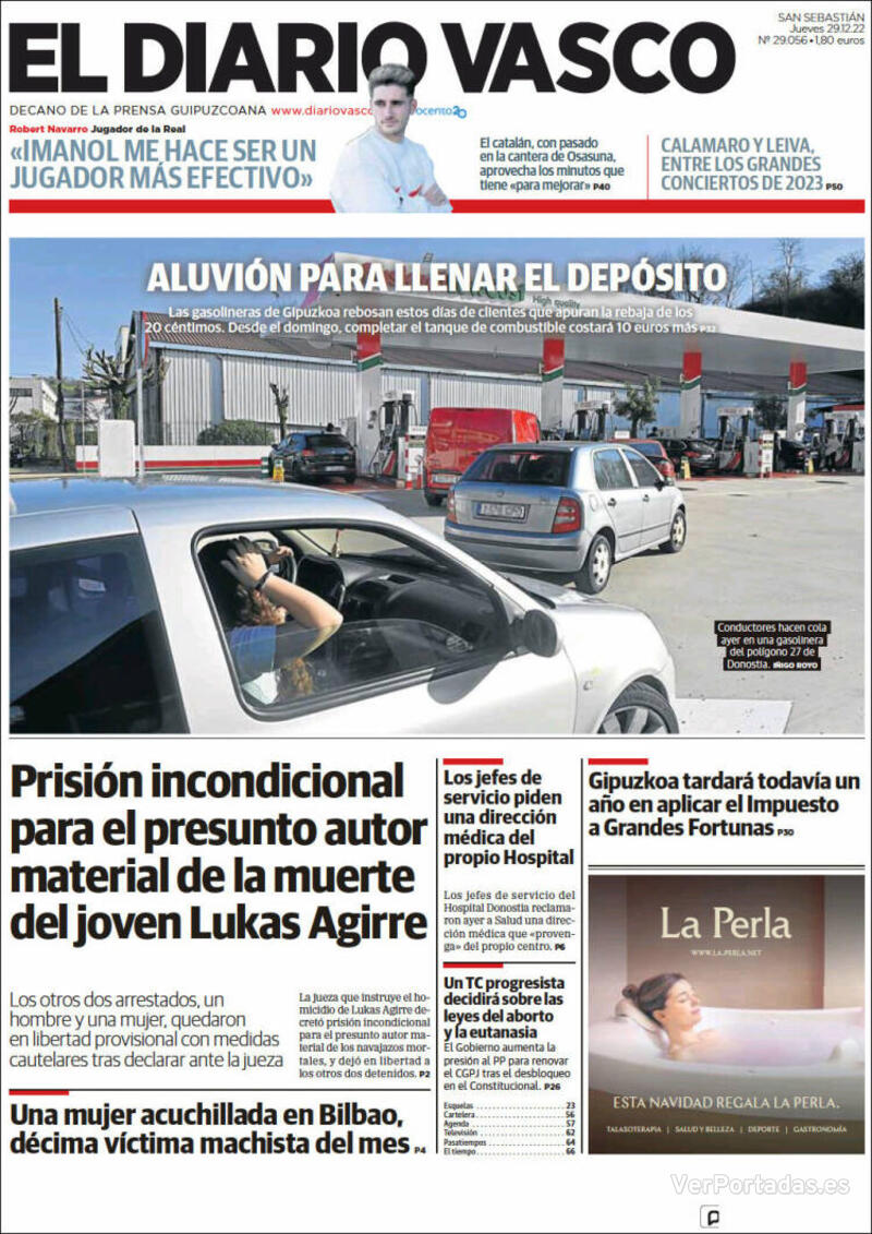 Portada La Verdad 2022-12-29
