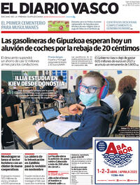 Portada El Diario Vasco 2022-04-01