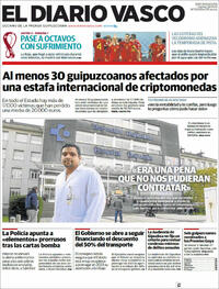 Portada El Diario Vasco 2022-12-02
