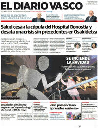 Portada El Diario Vasco 2022-12-03