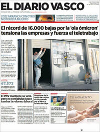Portada El Diario Vasco 2022-01-04