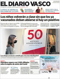 Portada El Diario Vasco 2022-01-05