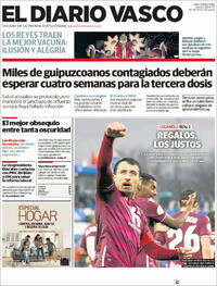 Portada El Diario Vasco 2022-01-06