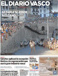 Portada El Diario Vasco 2022-09-07