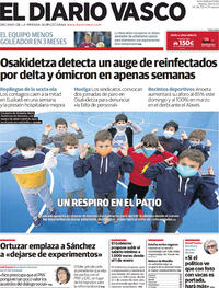 Portada El Diario Vasco 2022-02-08