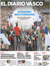 Portada El Diario Vasco 2022-08-14