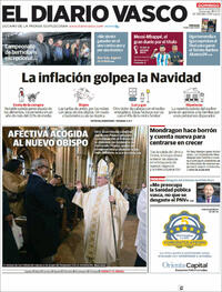 Portada El Diario Vasco 2022-12-18
