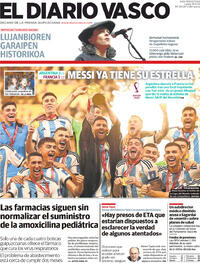 Portada El Diario Vasco 2022-12-19
