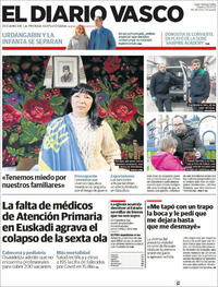 Portada El Diario Vasco 2022-01-25