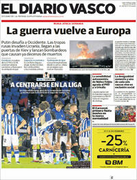 Portada El Diario Vasco 2022-02-25