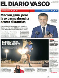 Portada El Diario Vasco 2022-04-25