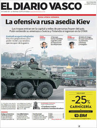 Portada El Diario Vasco 2022-02-26