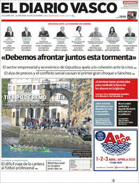 Portada El Diario Vasco 2022-03-27