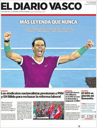 Portada El Diario Vasco 2022-01-31