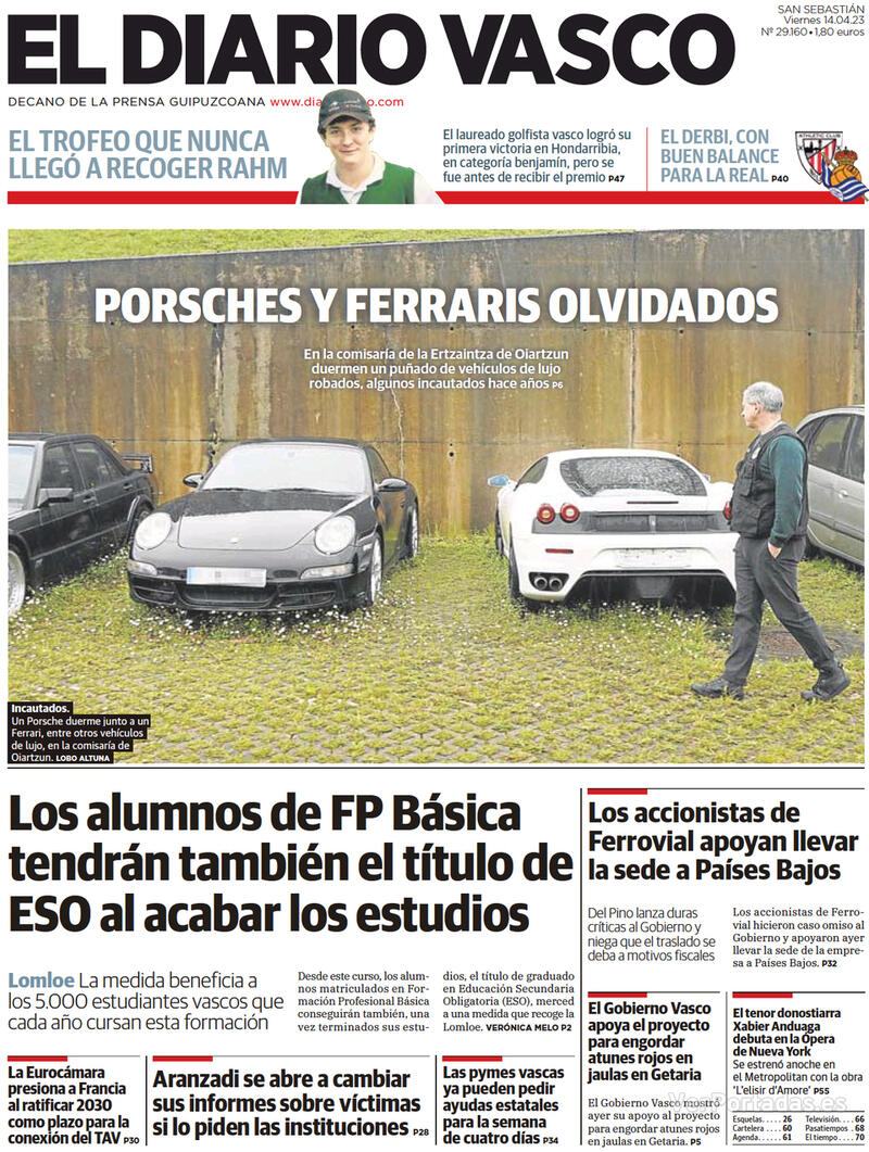 Portada El Diario Vasco 2023-04-15