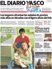 Portada El Diario Vasco 2023-01-02