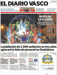 Portada El Diario Vasco 2023-01-06