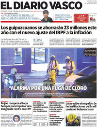 Portada El Diario Vasco 2023-01-10