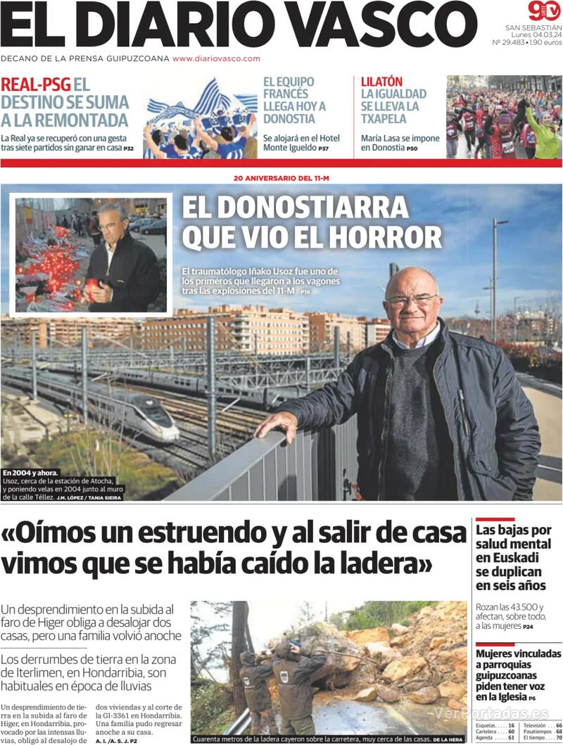 Portada El Diario Vasco 2024-03-05