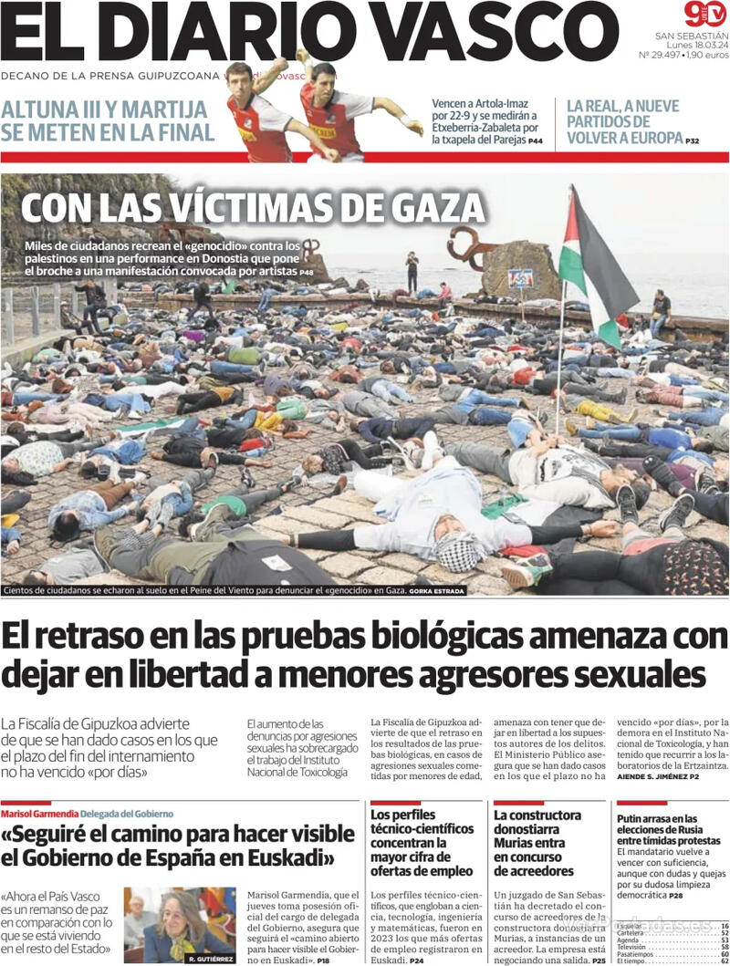 Portada El Diario Vasco 2024-03-19