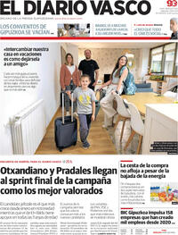 Portada El Diario Vasco 2024-04-13