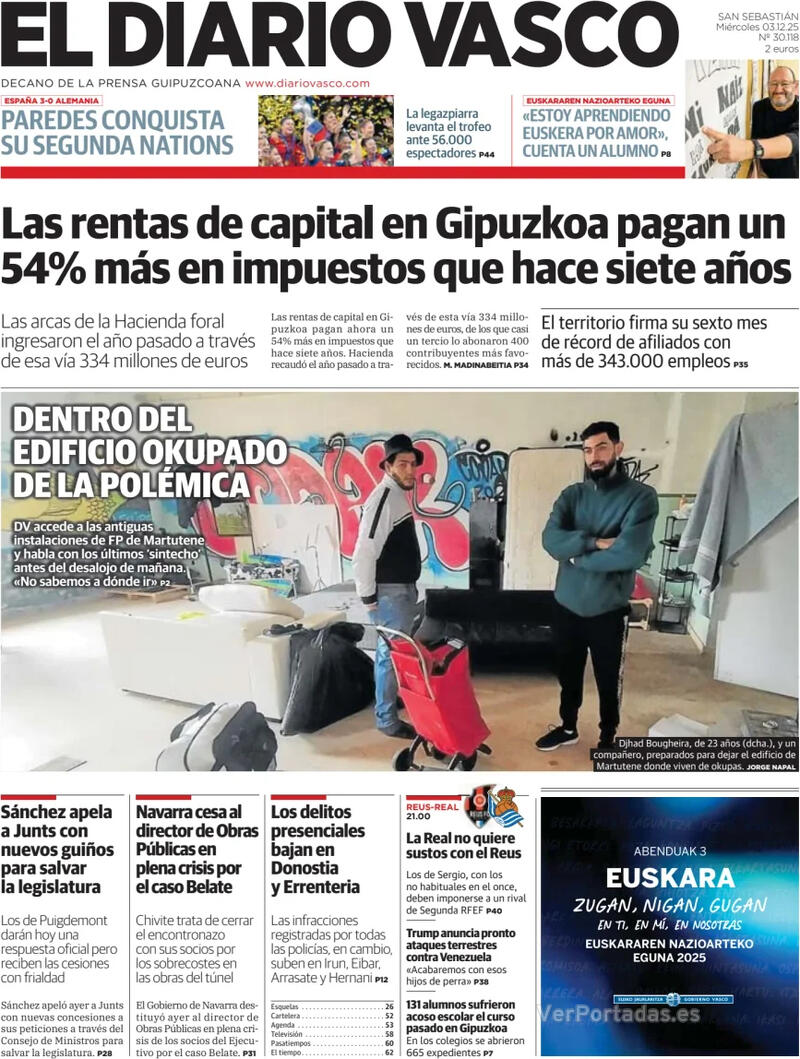Portada La Verdad 2025-12-03