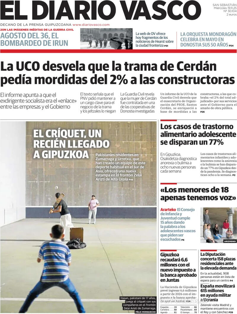 Portada La Verdad 2025-11-19