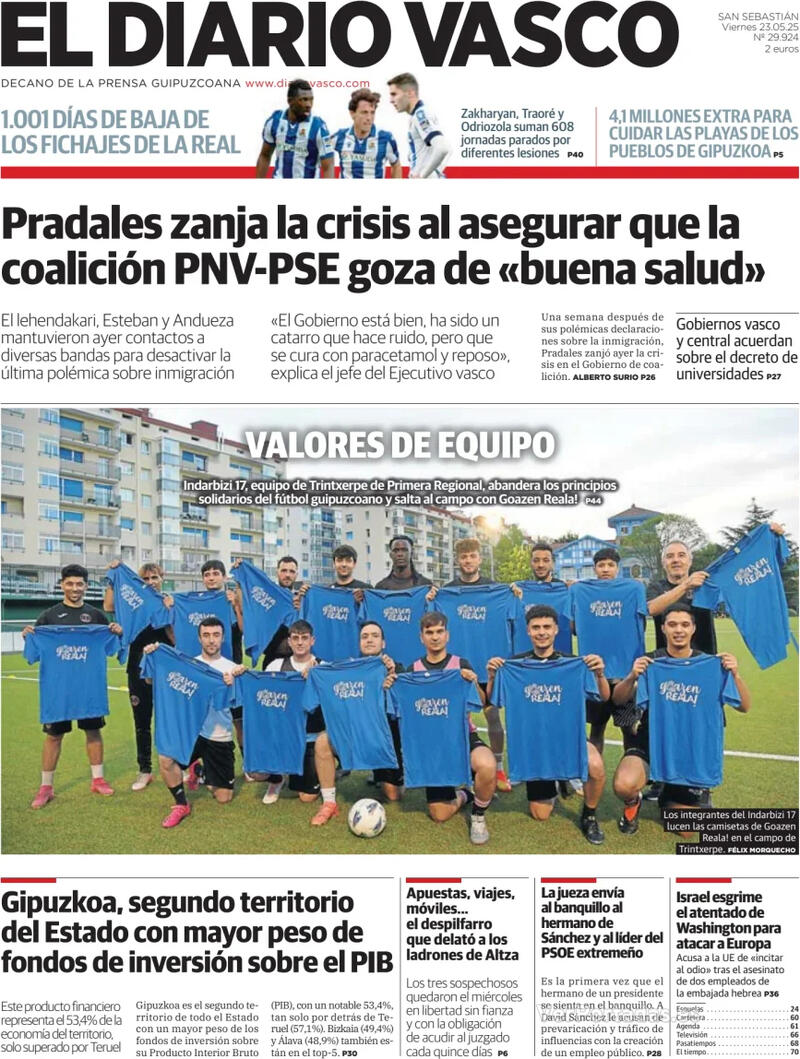 Portada La Verdad 2025-05-23