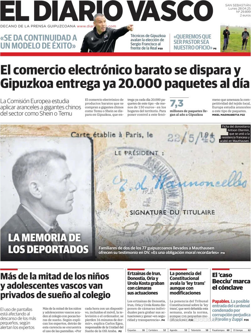 Portada La Verdad 2025-04-28