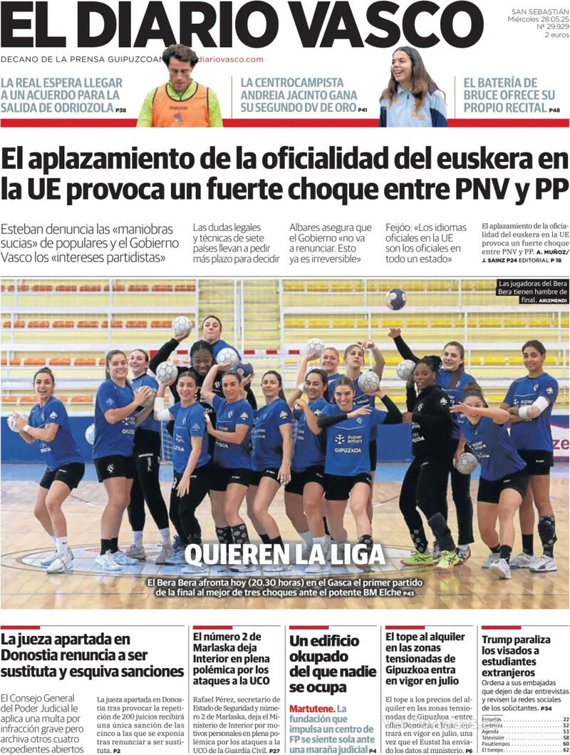 Portada La Verdad 2025-05-28