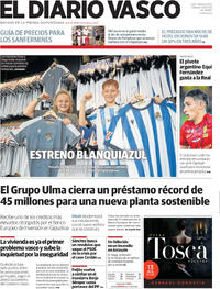 Portada periódico El Diario Vasco