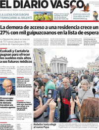 Portada periódico El Diario Vasco