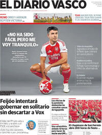 Portada periódico El Diario Vasco