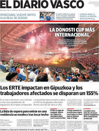 Portada periódico El Diario Vasco