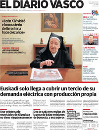 Portada periódico El Diario Vasco