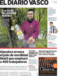 Portada periódico El Diario Vasco